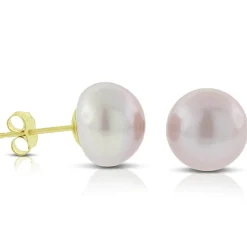 Freshwater Cultured Pearl Pink Stud Earrings 14K Best