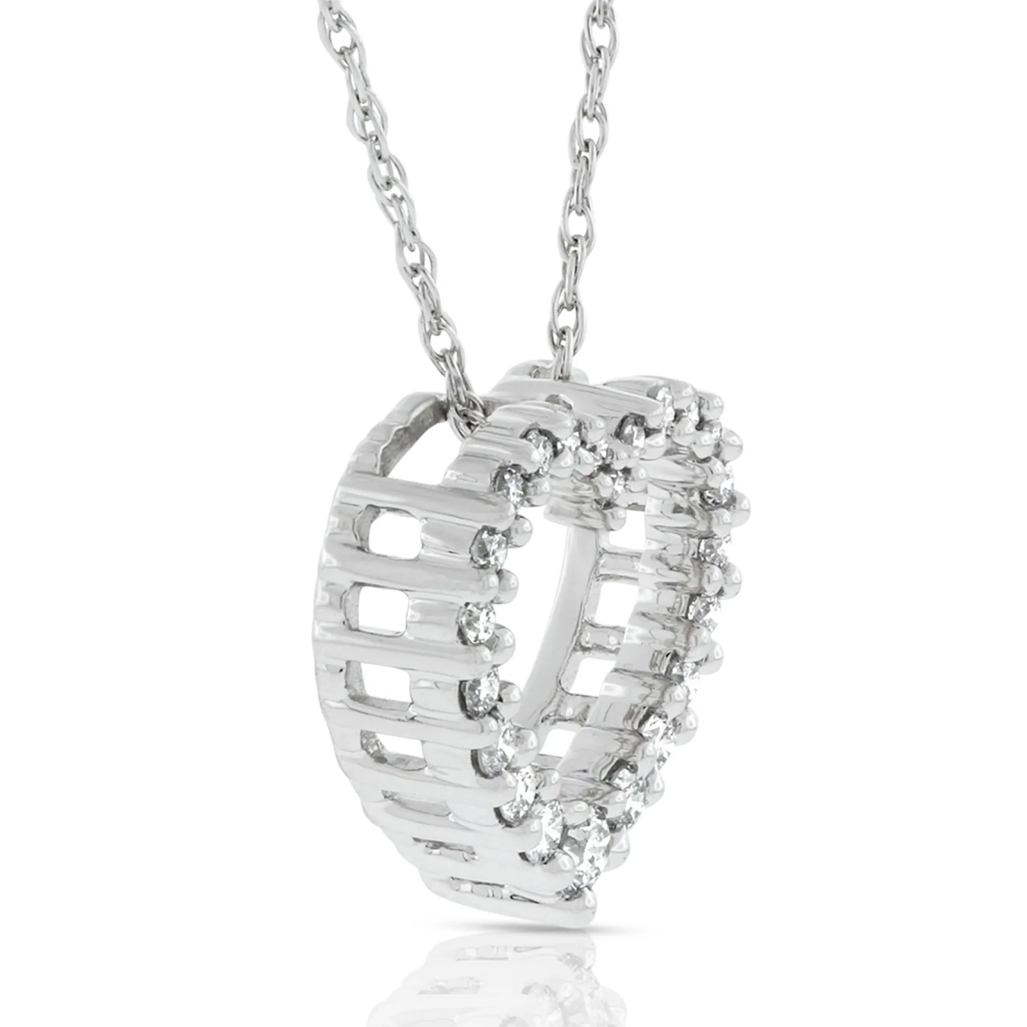 Graduated Diamond Heart Pendant 14K, 1/5 ctw. Hot