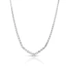 Graduated "V" Riviera Diamond Necklace 14K Discount