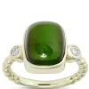 Green Tourmaline and Diamond Ring, 14K Yellow Gold Discount