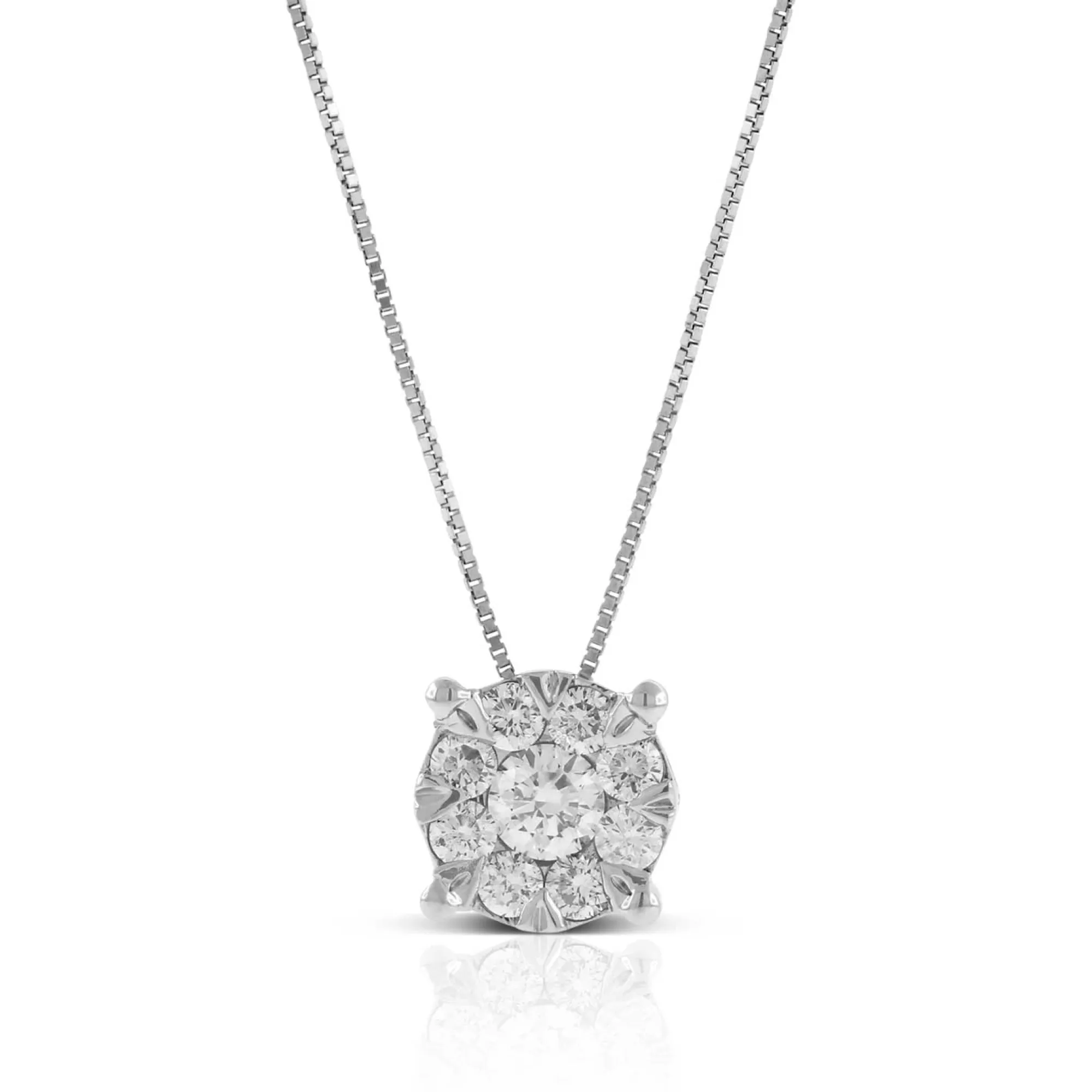 Halo Diamond Pendant 14K, 1/2 ctw. Discount