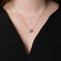 Halo Diamond Pendant 14K, 3/4 ctw. Outlet