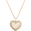 Heart-Shaped Cluster Diamond Pendant, 14K Yellow Gold Hot