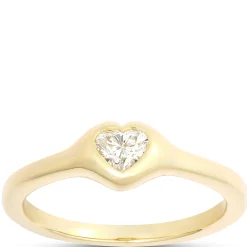 Heart Shaped Diamond Ring, ¼ Carat, 14K Yellow Gold Clearance