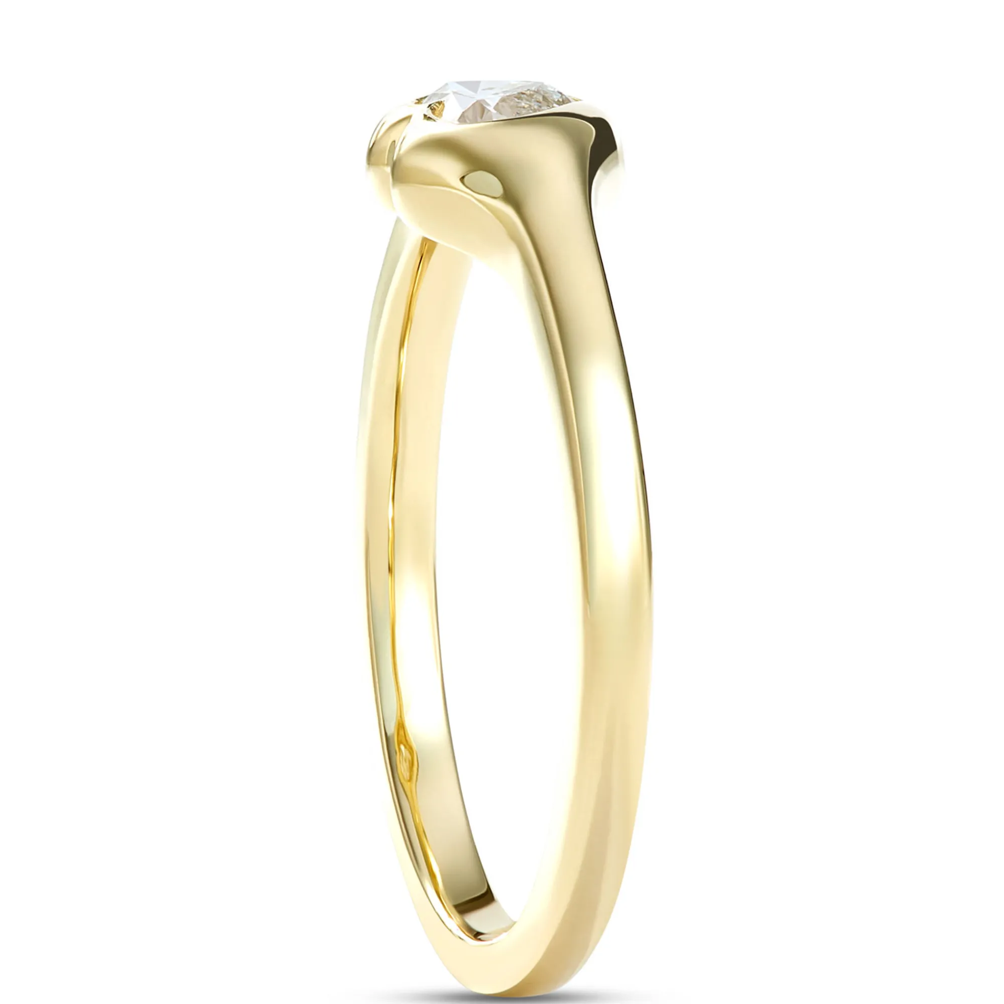 Heart Shaped Diamond Ring, ¼ Carat, 14K Yellow Gold Clearance