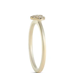 Heart-Shaped Pave Diamond Ring, 14K Yellow Gold Best