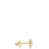 Heart Shaped Stud Earrings, 14K Yellow Gold Discount