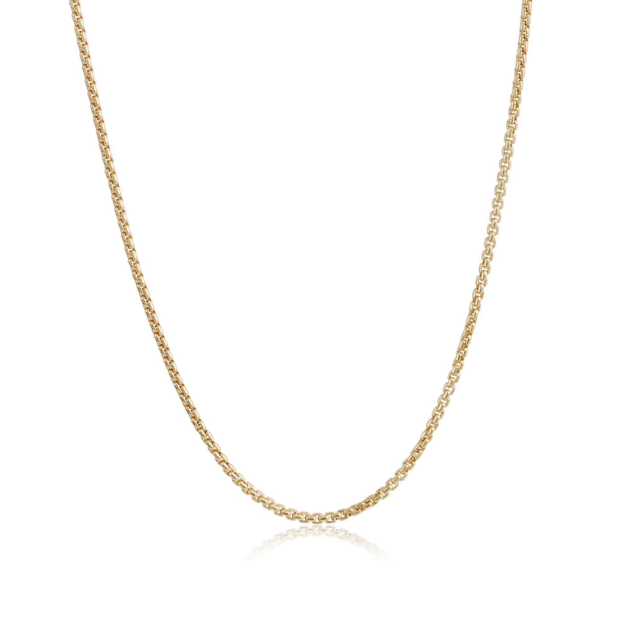Hollow Round Box Chain 14K, 24" Best