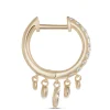 Hoop Diamond Dangle Earrings, 14K Yellow Gold Online