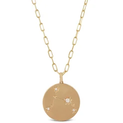 Ikuma Canadian Diamond Aries Zodiac Necklace, 14K Yellow Gold Best