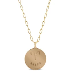Ikuma Canadian Diamond Aries Zodiac Necklace, 14K Yellow Gold Best