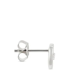 Ikuma Canadian Diamond Heart Shaped Studs, Sterling Silver Outlet