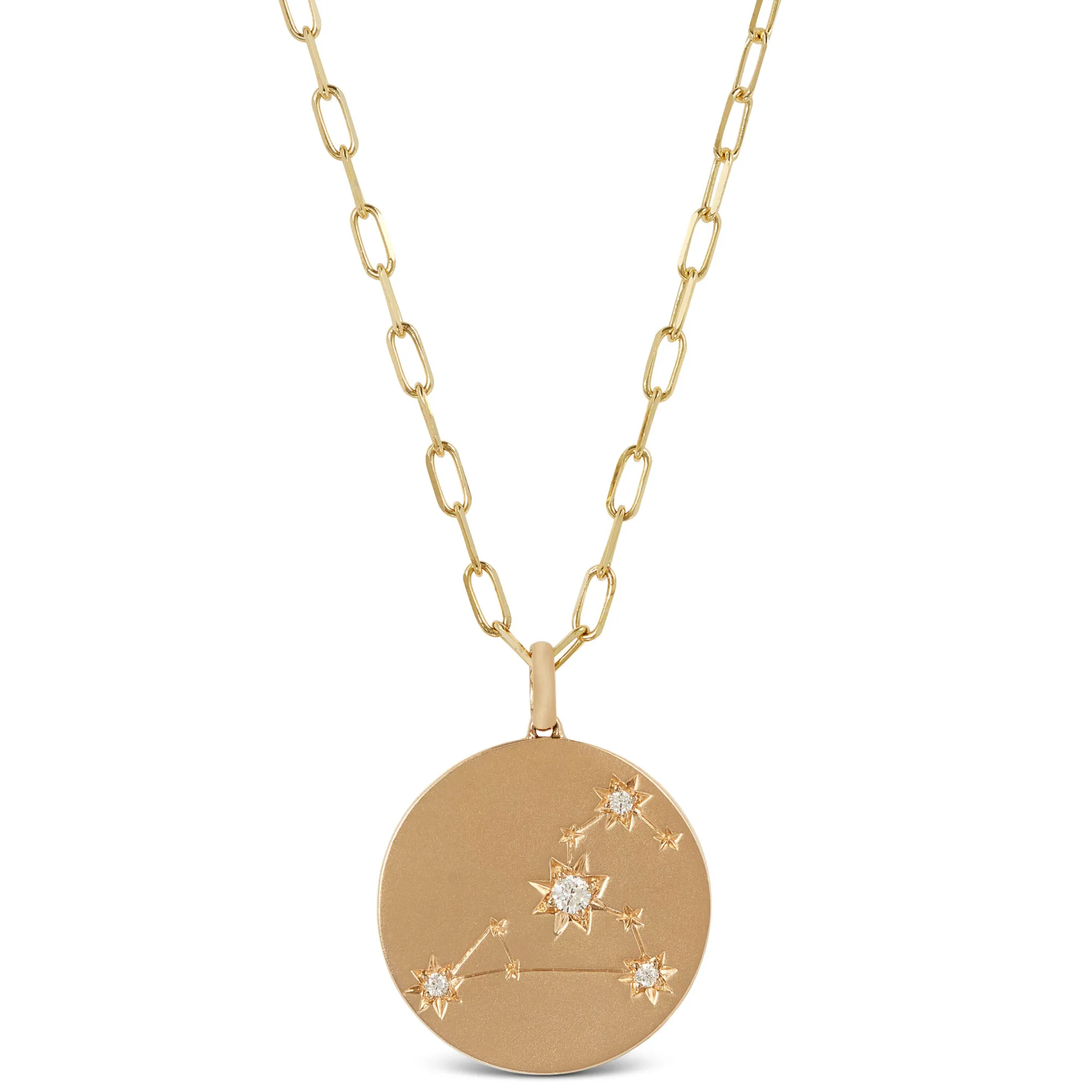 Ikuma Canadian Diamond Leo Zodiac Necklace, 14K Yellow Gold