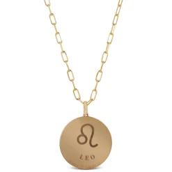 Ikuma Canadian Diamond Leo Zodiac Necklace, 14K Yellow Gold