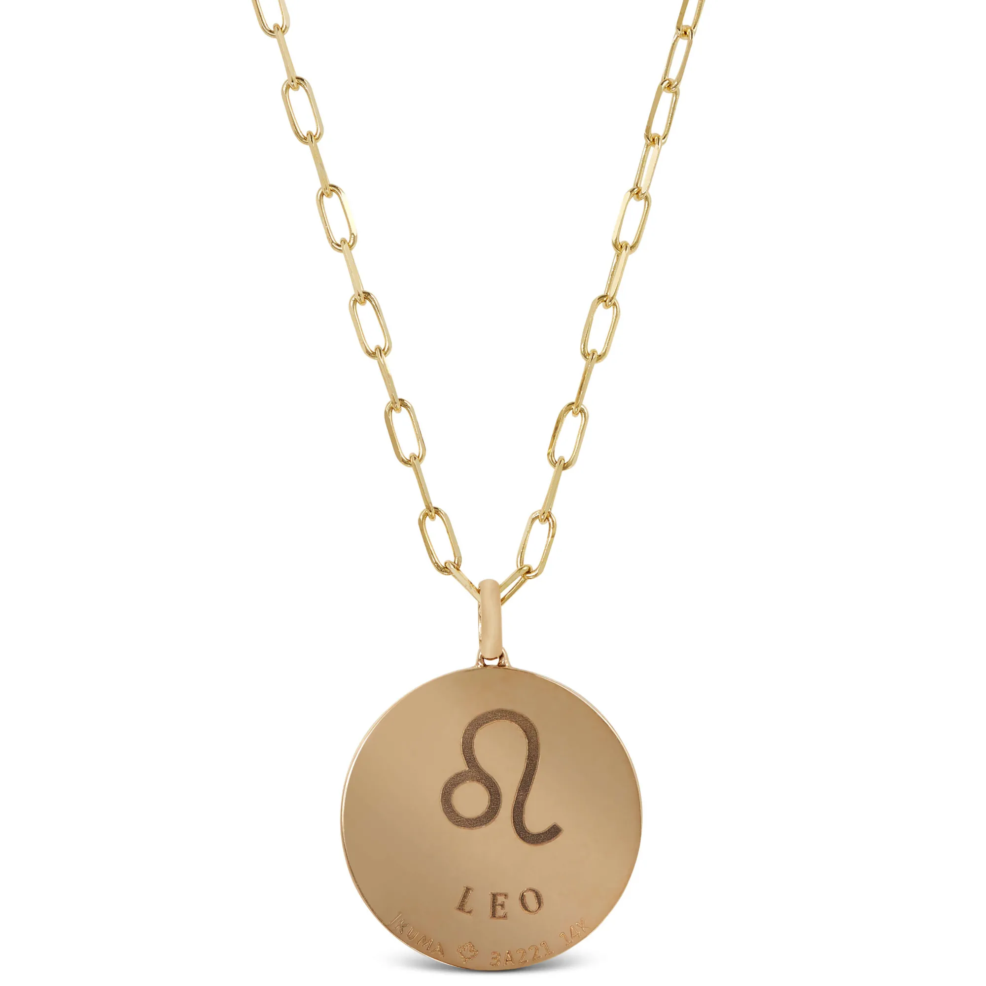 Ikuma Canadian Diamond Leo Zodiac Necklace, 14K Yellow Gold