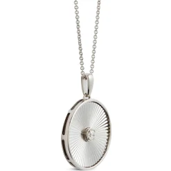 Ikuma Canadian Diamond Radiant Medallion Necklace in Sterling Silver