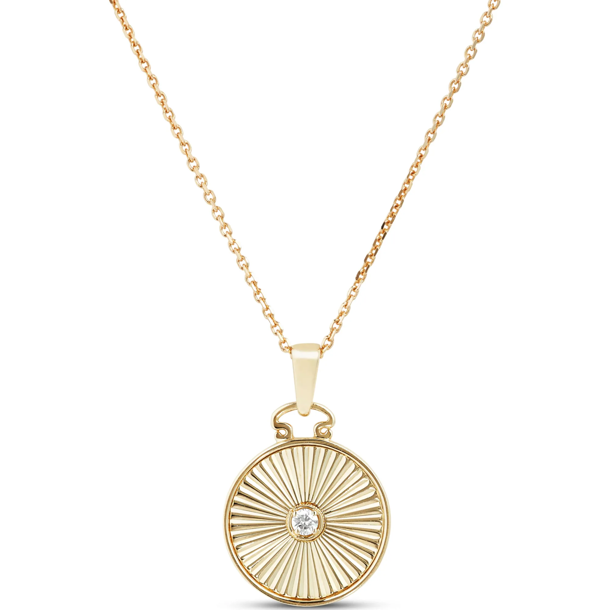 Ikuma Canadian Diamond Radiant Medallion Necklace 14K Sale
