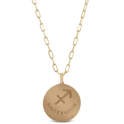 Ikuma Canadian Diamond Sagittarius Zodiac Necklace, 14K Yellow Gold Online