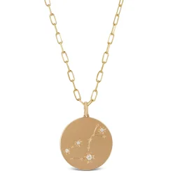Ikuma Canadian Diamond Scorpio Zodiac Necklace, 14K Yellow Gold Best