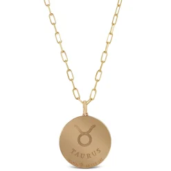 Ikuma Canadian Diamond Taurus Zodiac Necklace, 14K Yellow Gold Best
