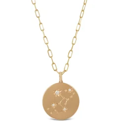 Ikuma Canadian Diamond Virgo Zodiac Necklace, 14K Yellow Gold Discount