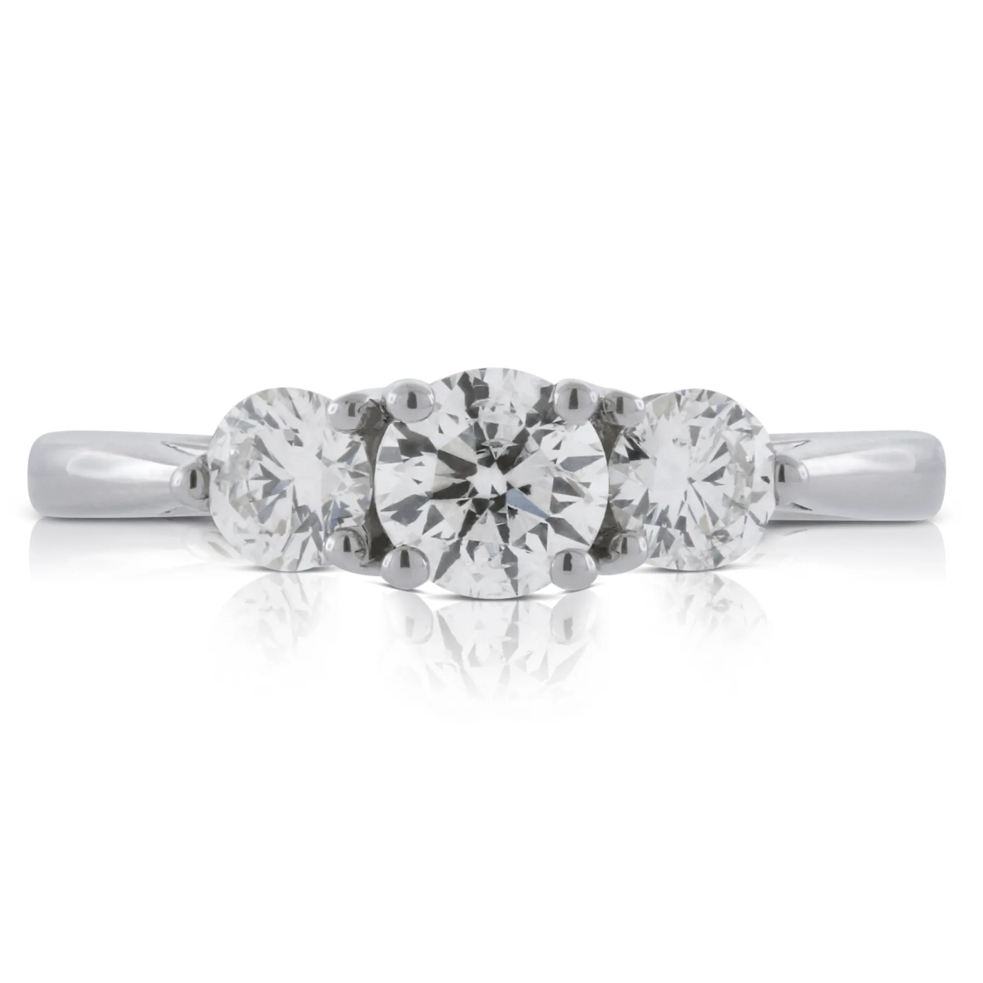 Ikuma Canadian 3-Stone Diamond Engagement Ring 14K New
