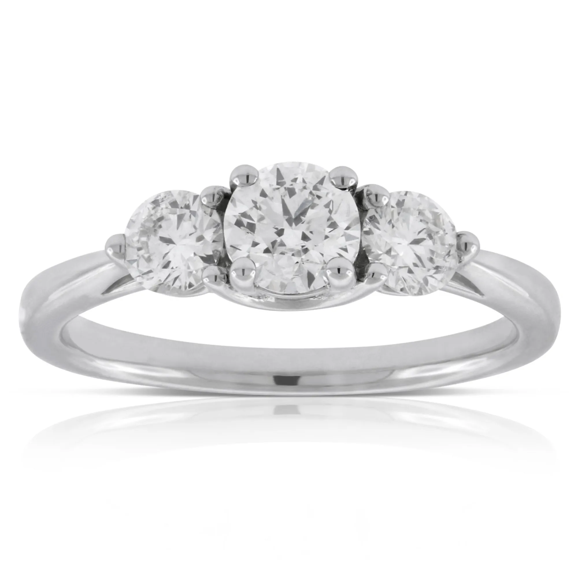 Ikuma Canadian 3-Stone Diamond Engagement Ring 14K New