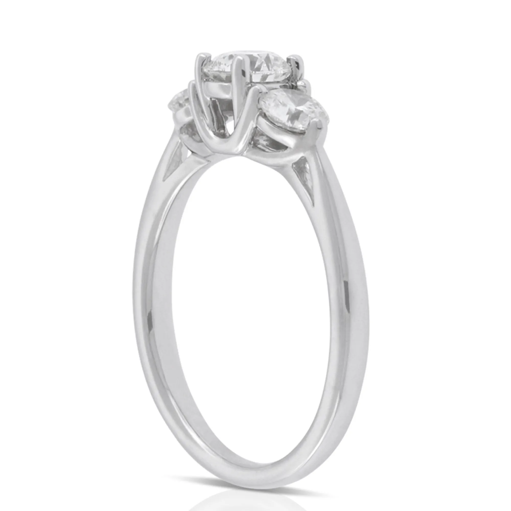 Ikuma Canadian 3-Stone Diamond Engagement Ring 14K New