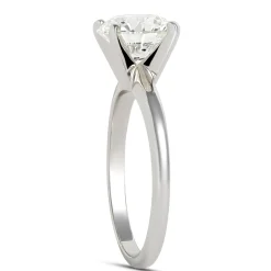 Ikuma Diamond Solitaire Engagement Ring 14K White Gold Discount