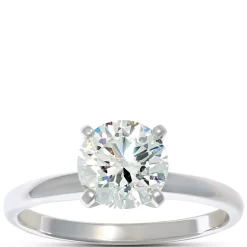 Ikuma Diamond Solitaire Ring 14K White Gold Online