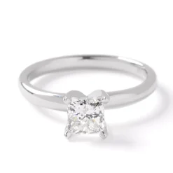 Ikuma Princess Cut Solitaire Diamond Engagement Ring, 14K White Gold Discount