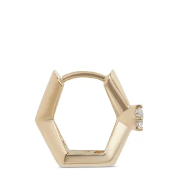 Ikuma Round Diamond Solitaire Huggie Earrings, 14K Yellow Gold Clearance