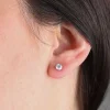 Ikuma Round Diamond Stud Earrings, ¾ Carat Total Weight, in 14K White Gold Sale