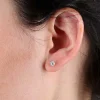Ikuma Round Diamond Stud Earrings, ½ Carat Total Weight, in 14K White Gold Outlet