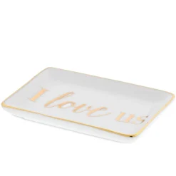 I LOVE US Porcelain Ring Tray Discount