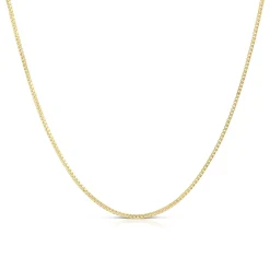 22-Inch Adjustable Box Chain Necklace, 14K Yellow Gold New