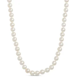 23.5-Inch Akoya Pearl Necklace, 14K White Gold Online