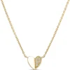 15-inch Baby Heart Necklace, 14K Yellow Gold Clearance