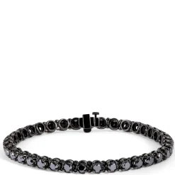 8.5-inch Black Diamond Bracelet, Black Rhodium Discount