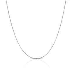 20 Inch Box Chain, 14K White Gold Clearance