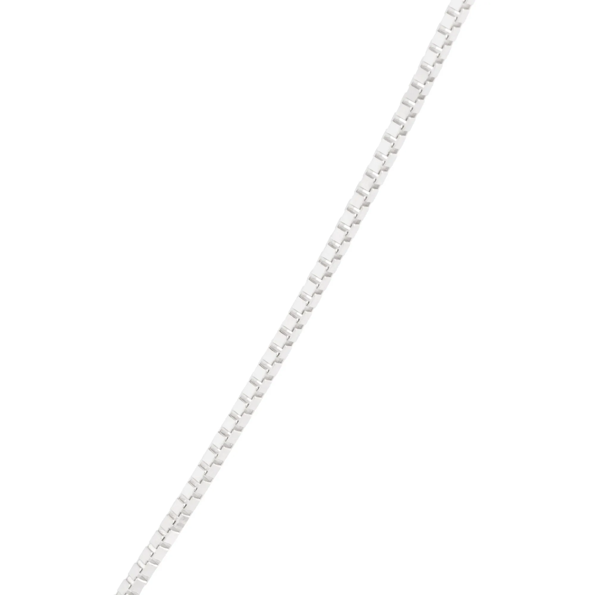 22-Inch Box Chain Necklace, 14K White Gold Discount