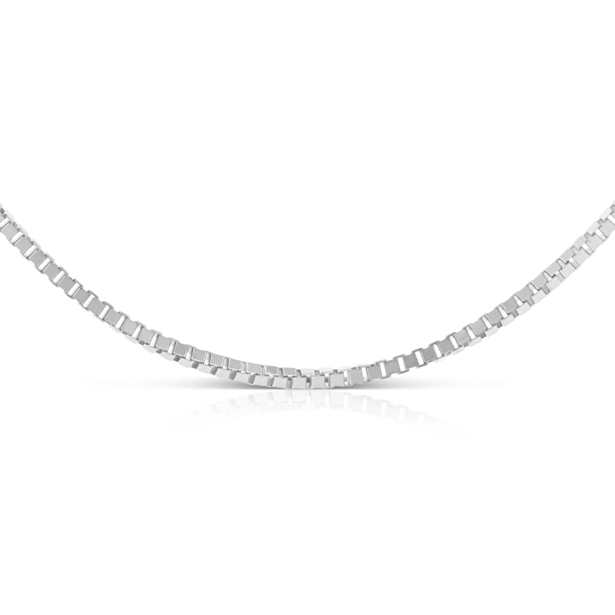 22-Inch Box Chain Necklace, 14K White Gold Discount