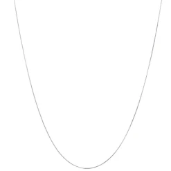 18-Inch Box Chain Necklace, 14K White Gold Clearance