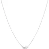 18-Inch Diamond Cut Bead Necklace, 14K White Gold Outlet