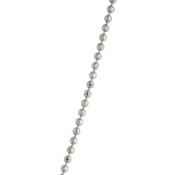 18-Inch Diamond Cut Bead Necklace, 14K White Gold Outlet