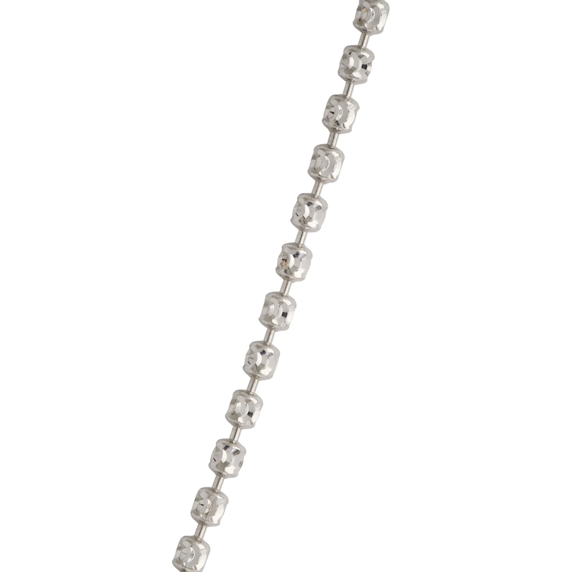 18-Inch Mooncut Bead Necklace, 14K White Gold Best