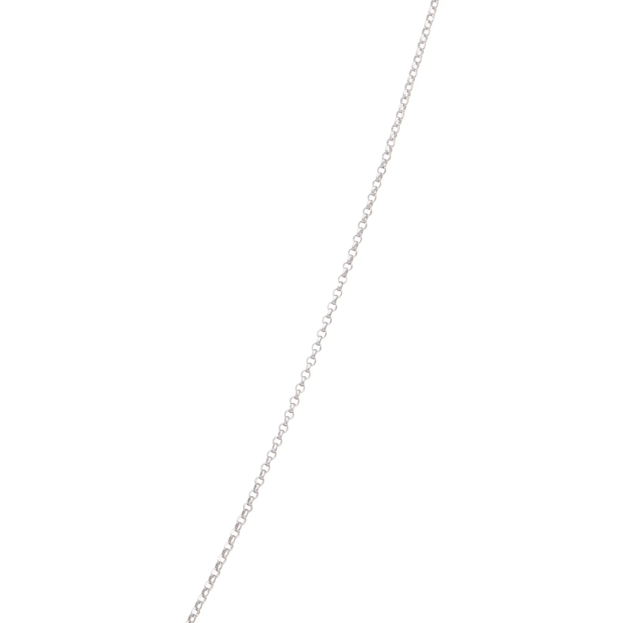 18-Inch Oval Emerald Station Necklace, 14K White Gold