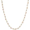 18-Inch Oval Link Diamond Cut Neck Chain, 14K White and Yellow Gold Best