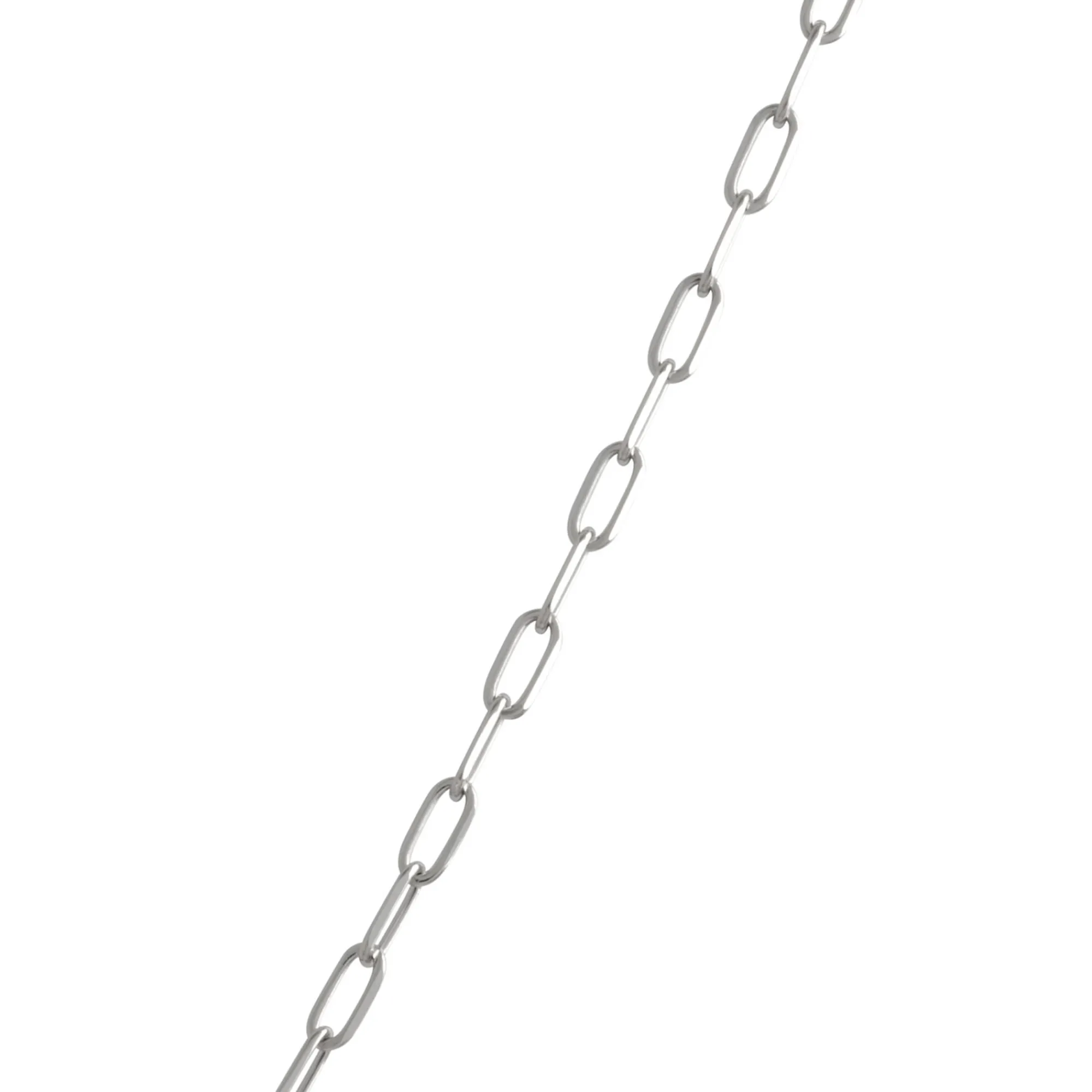 18-Inch Paperclip Chain, 14K White Gold