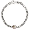 8.5-Inch Ruthenium and Pearl Bracelet New